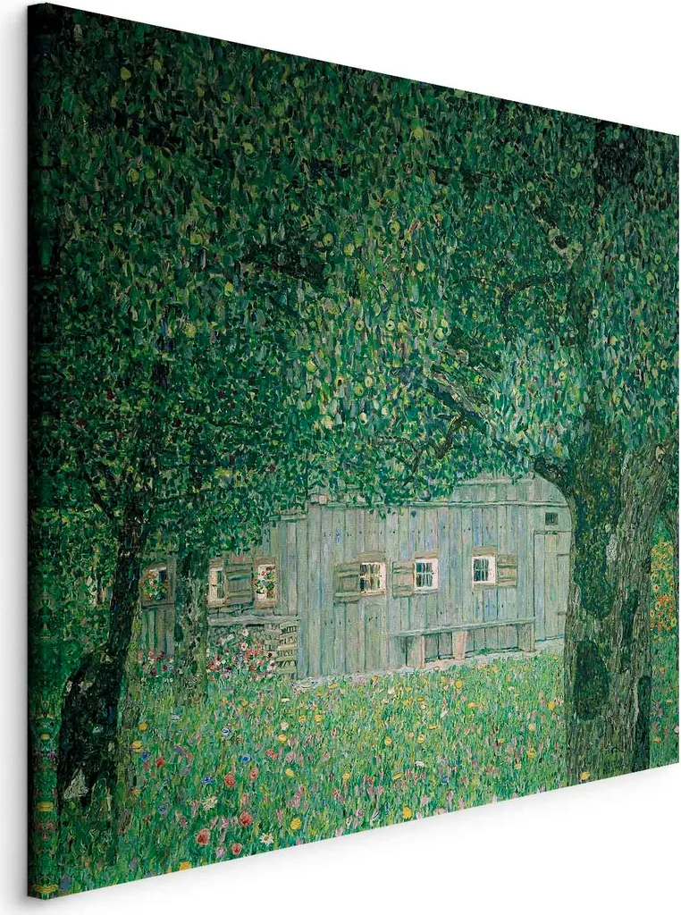 Quadro su tela italiano - Cascina dell'Alta Austria (Gustav Klimt) 60x60 cm Riproduzioni l-F-14998-b-a