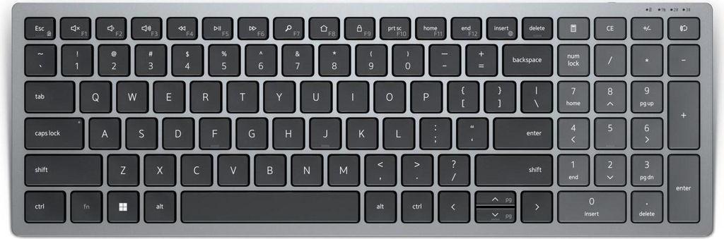 DELL KB740 Tastatur RF Wireless + Bluetooth QWERTY Produktbild 