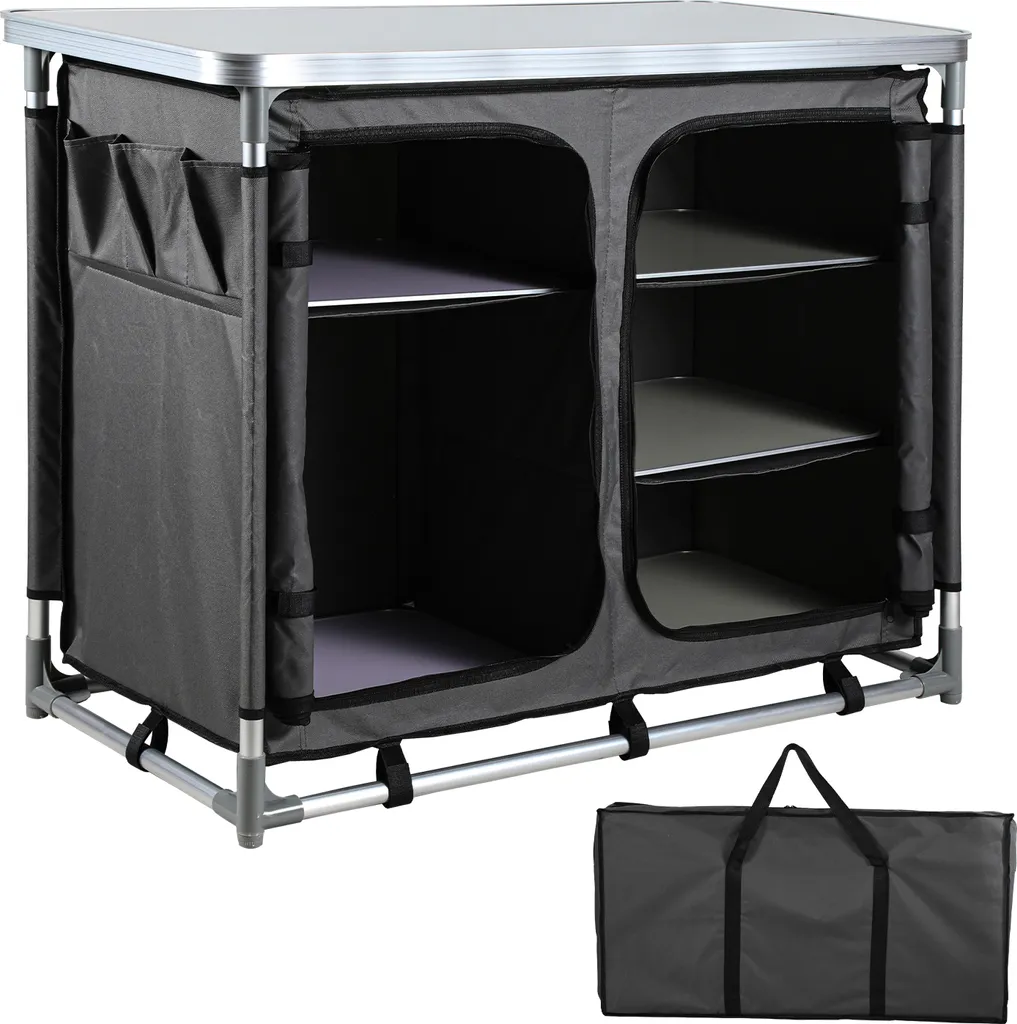 Cuisine camping pliable 97cm : fini le désordre avec cette armoire