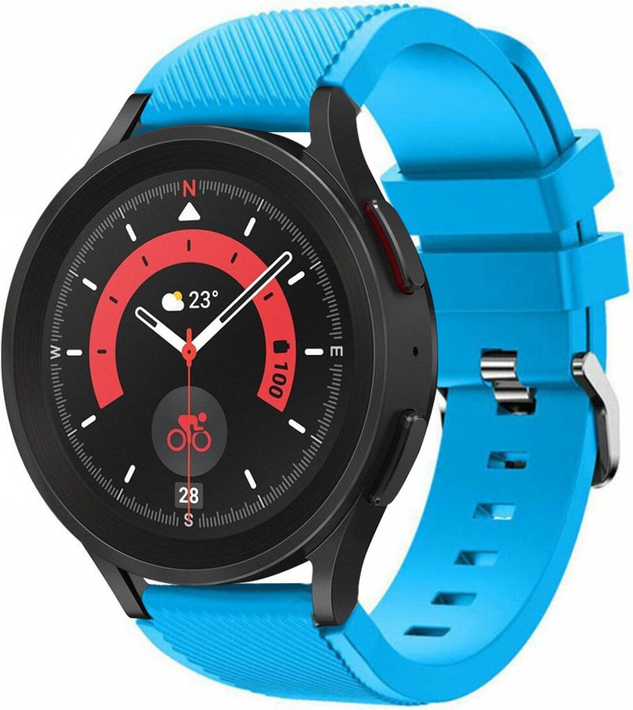 Strap-it Samsung Galaxy Watch 5 Pro Silikonarmband (Hellblau)