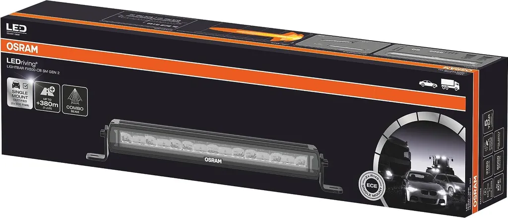 Rampe LED tout-terrain OSRAM LEDriving pour conduite de nuit 12V 24V
