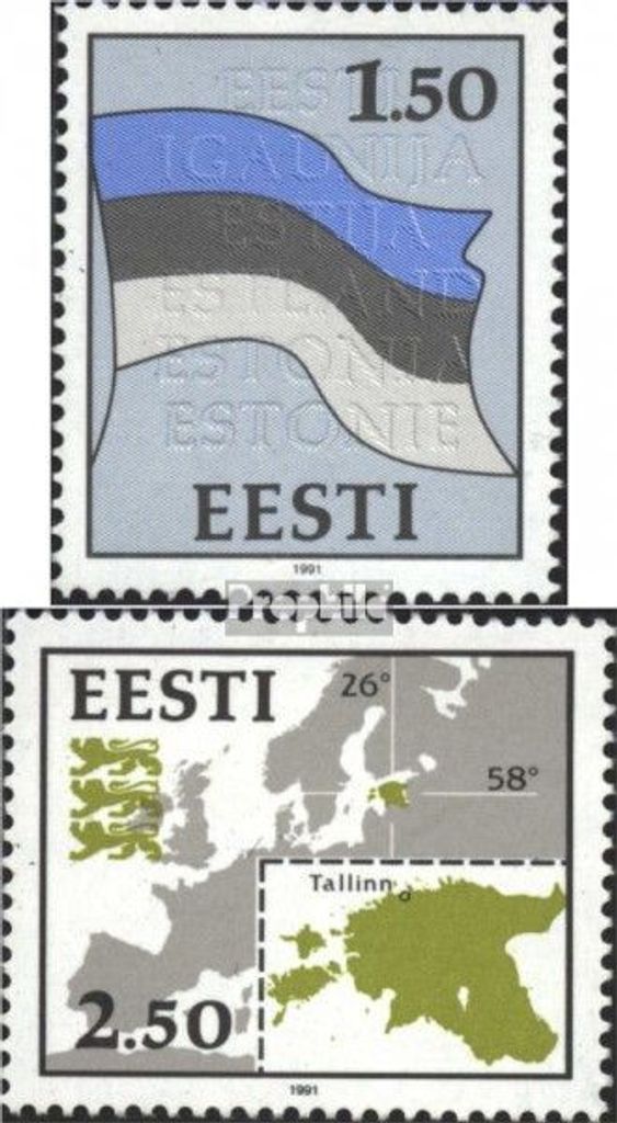 Briefmarken Estland 1991 Mi 174-175 (kompl.Ausg.) postfrisch Symbole