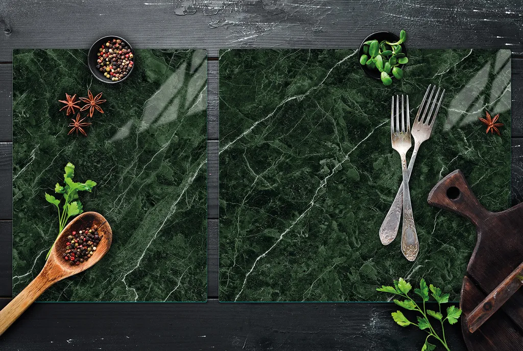 Copriforno Marmo Verde 100x52 in Ceramica e Vetro | Design Elegante - 4
