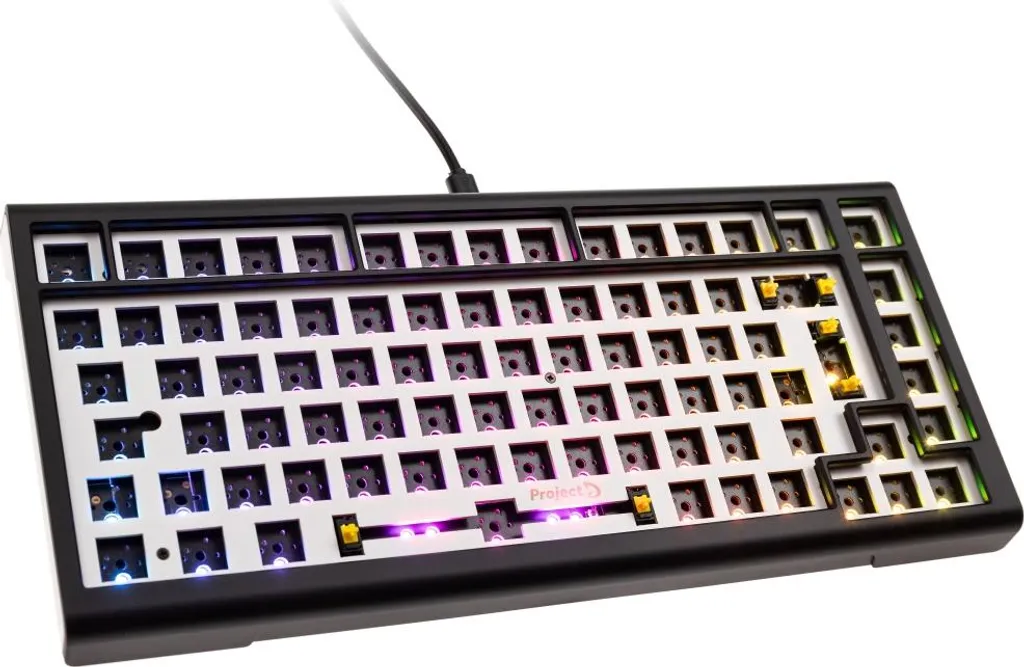Clavier de jeu RGB Ducky Tinker 75 Barebone Noir avec switches interchangeables