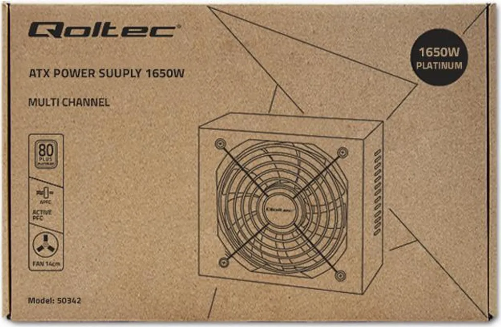 Bloc d'alimentation PC 1650W ATX Qoltec pour stations de travail Pro - 11