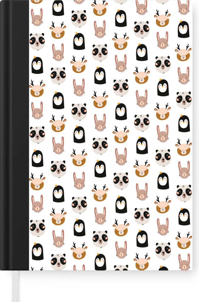 MuchoWow Notizbuch Tagebuch Haushaltsbuch Notebook A5 Tiere - Pastell - Muster - Notizblock - Notizheft - Notebook - Schreibblock - Papier