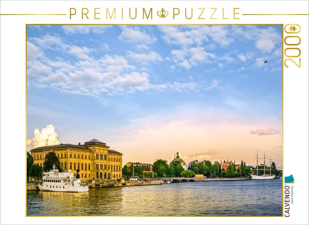 CALVENDO Puzzle Stockholm - Blick über den Norrström und das Nationalmuseum 2000 Teile Puzzle quer | 2000 Teile Lege-Größe 90x67cm Foto-Puzzle ...
