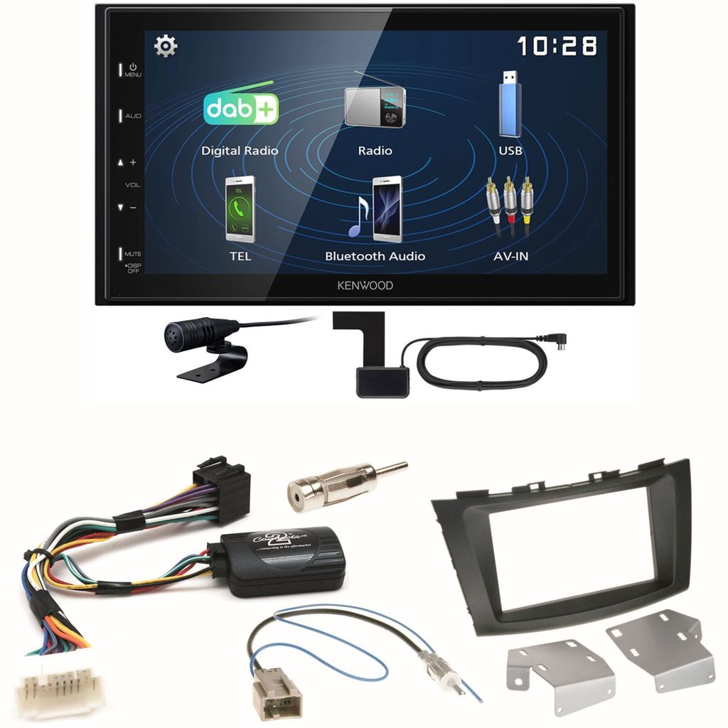 Kenwood DMX129DAB DAB+ Bluetooth USB Einbauset für Suzuki Swift Sport FZ NZ