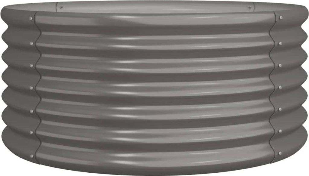 vidaXL Pflanzkübel Verzinkter Stahl 80x80x36 cm Grau Produktbild 