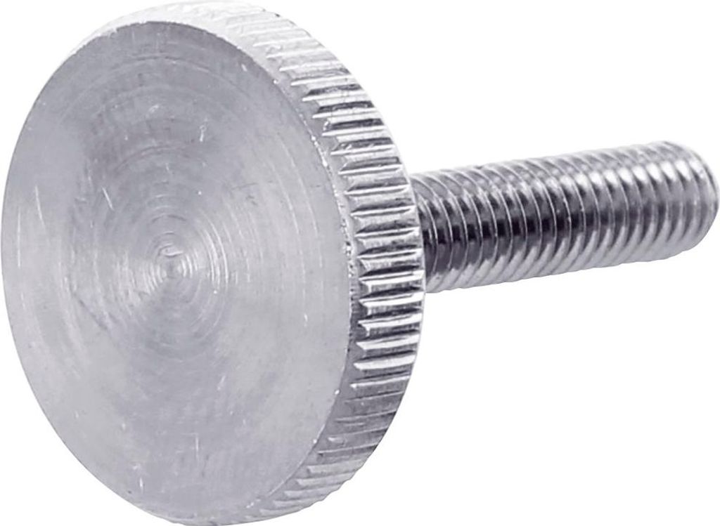 Rändelschrauben (Stellschrauben) ø M 4 x 16 mm flache Form DIN653 Stahl verzinkt