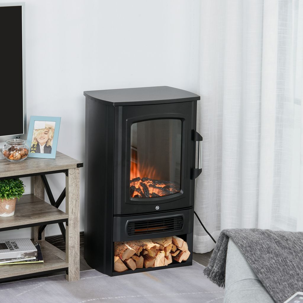 HOMCOM Elektrokamin E-Kamin mit Flammeneffekt Thermostat Produktbild 2