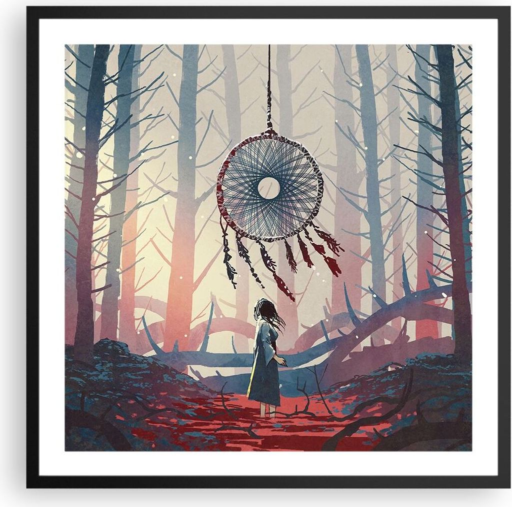Gerahmtes Poster - Schwarzer Rahmen - Märchen Fänger Träume Produktbild 