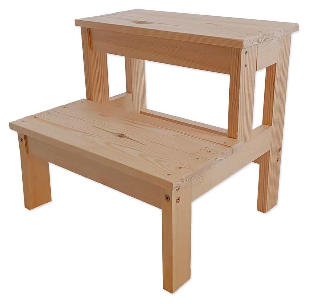 MG Design Tritthocker Holz 2 Stufen – stabil und sicher, Produktbild 