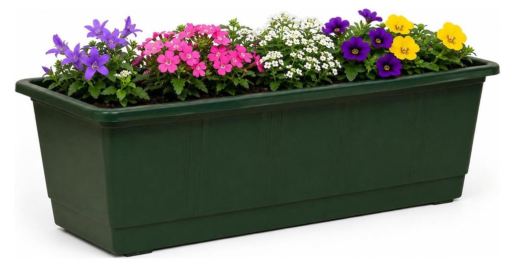Geli Pflanzgefas Kunststoff - grun - rechteckig - 40 x 18 x Produktbild 