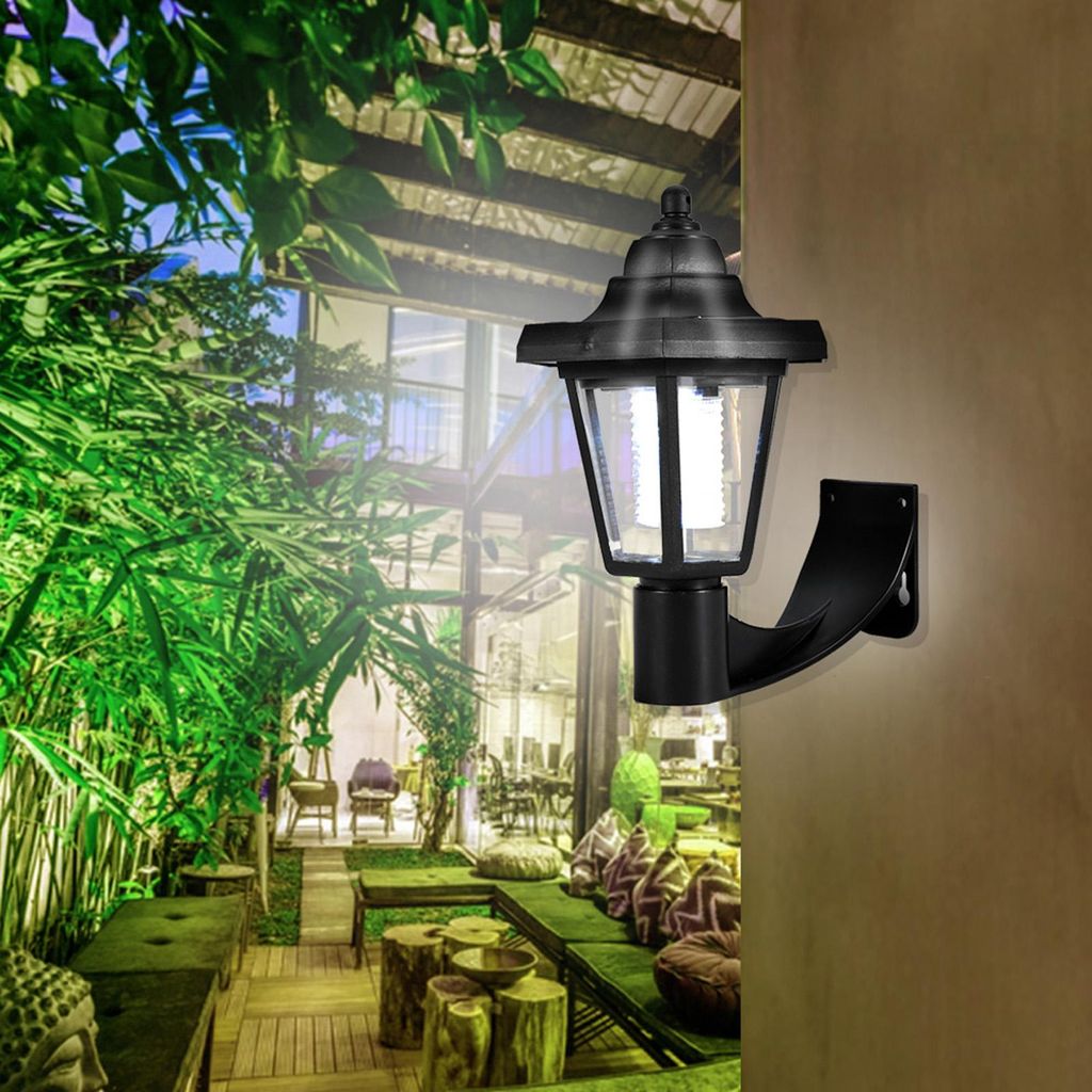 Solar LED Wandlampe Lampe Außen Für Balkon Hof Garten