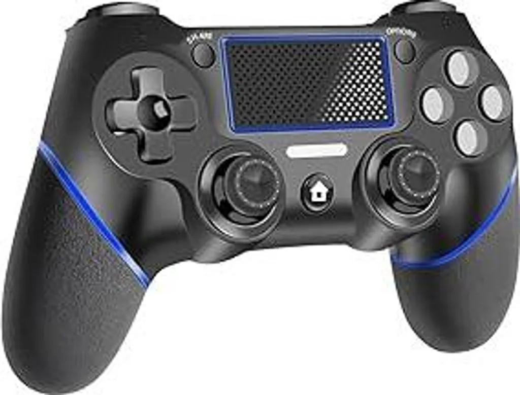 LATEC Controller Wireless PS4 per Tutta la Famiglia - Blu, Sicuro e Facile