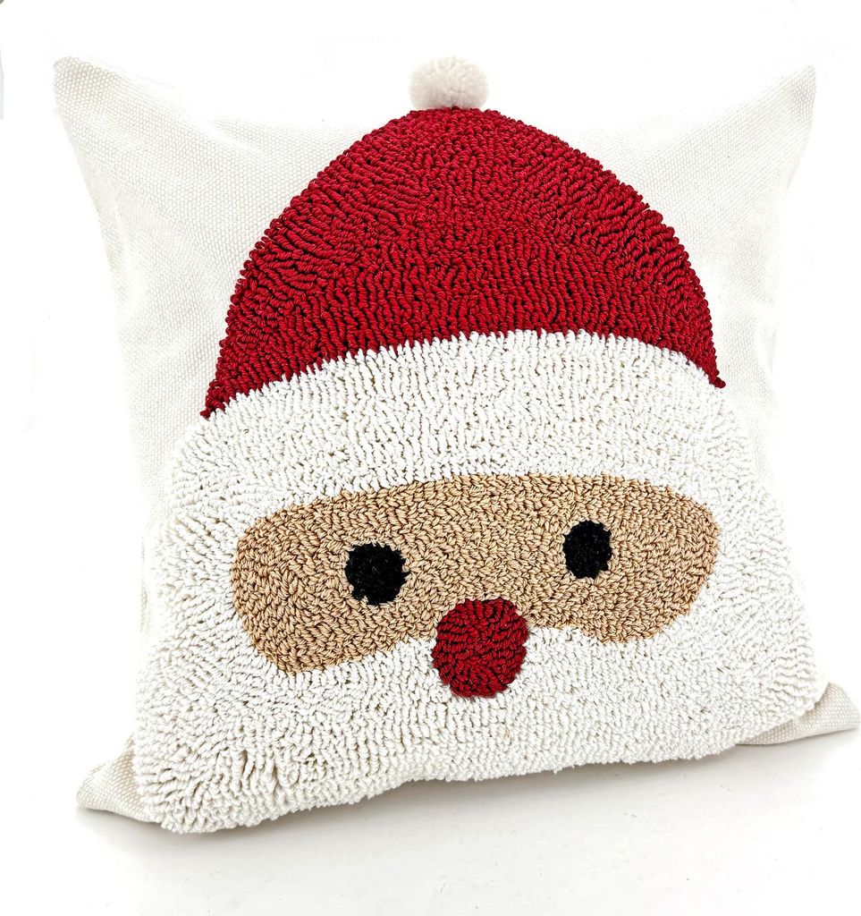 Heimtexland Deko Kissen aufgenähte Weihnachtsapplikation Zierkissen Dekoration Weihnachten Geschenkidee HxB 45x45 cm Kissenhülle Typ923 Weihnacht...