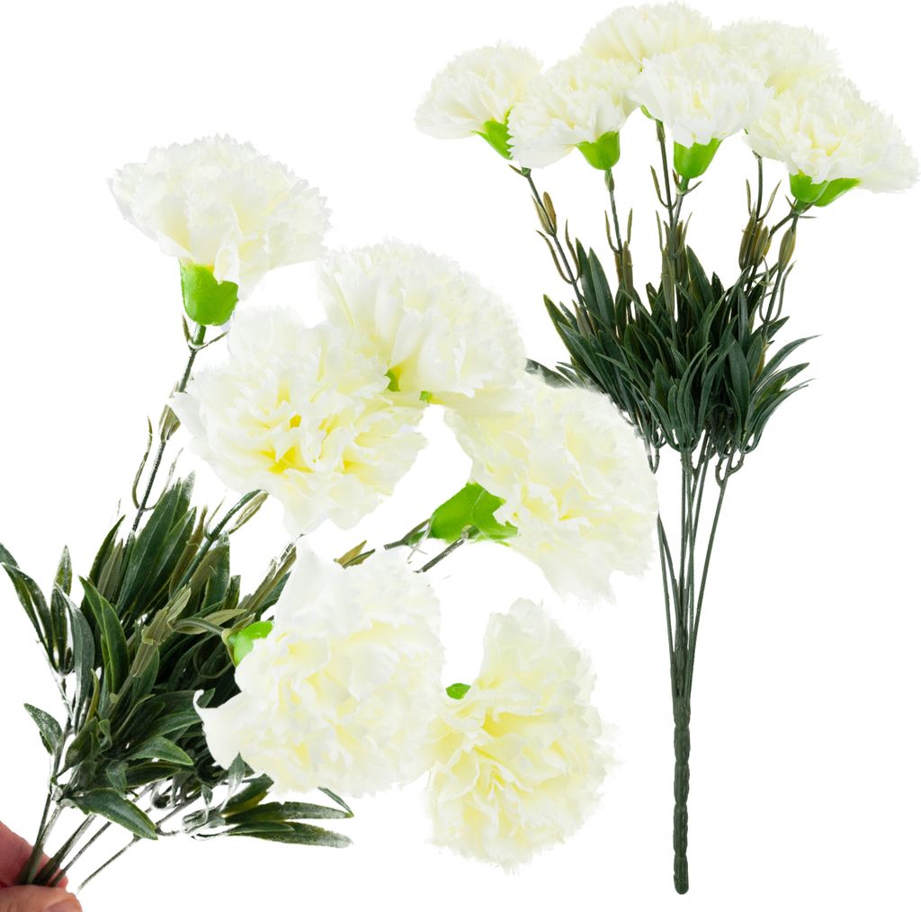 Nelken Strauss Nelken Dichte Zweige Blätter Stiele Blumen Wie Lebendig
