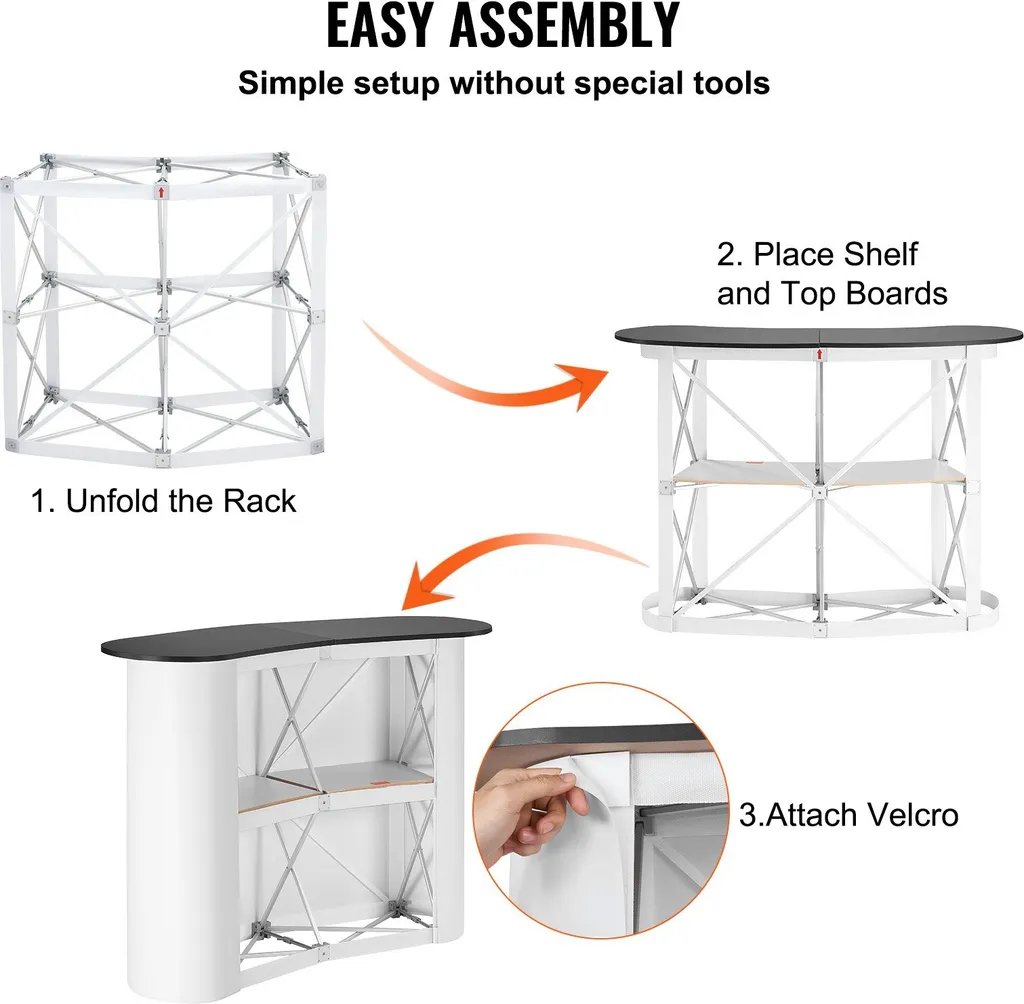 Stand d'exposition pliable 1300 mm : la solution gain de place portable