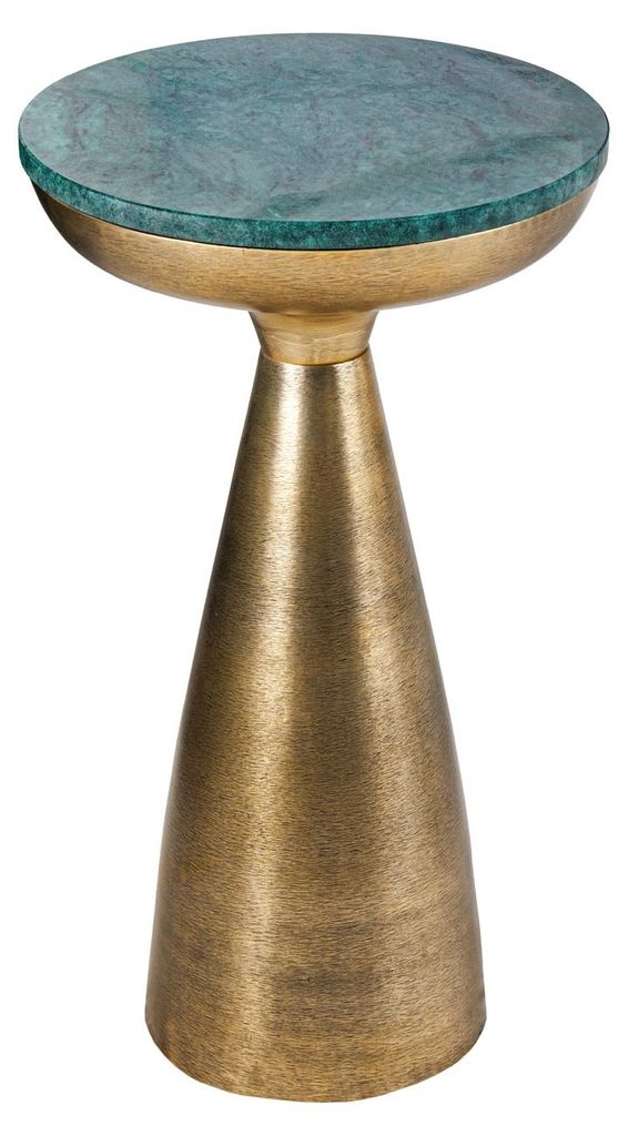 Beistelltisch 55cm Marmor Gold Design Tisch Modern Produktbild 