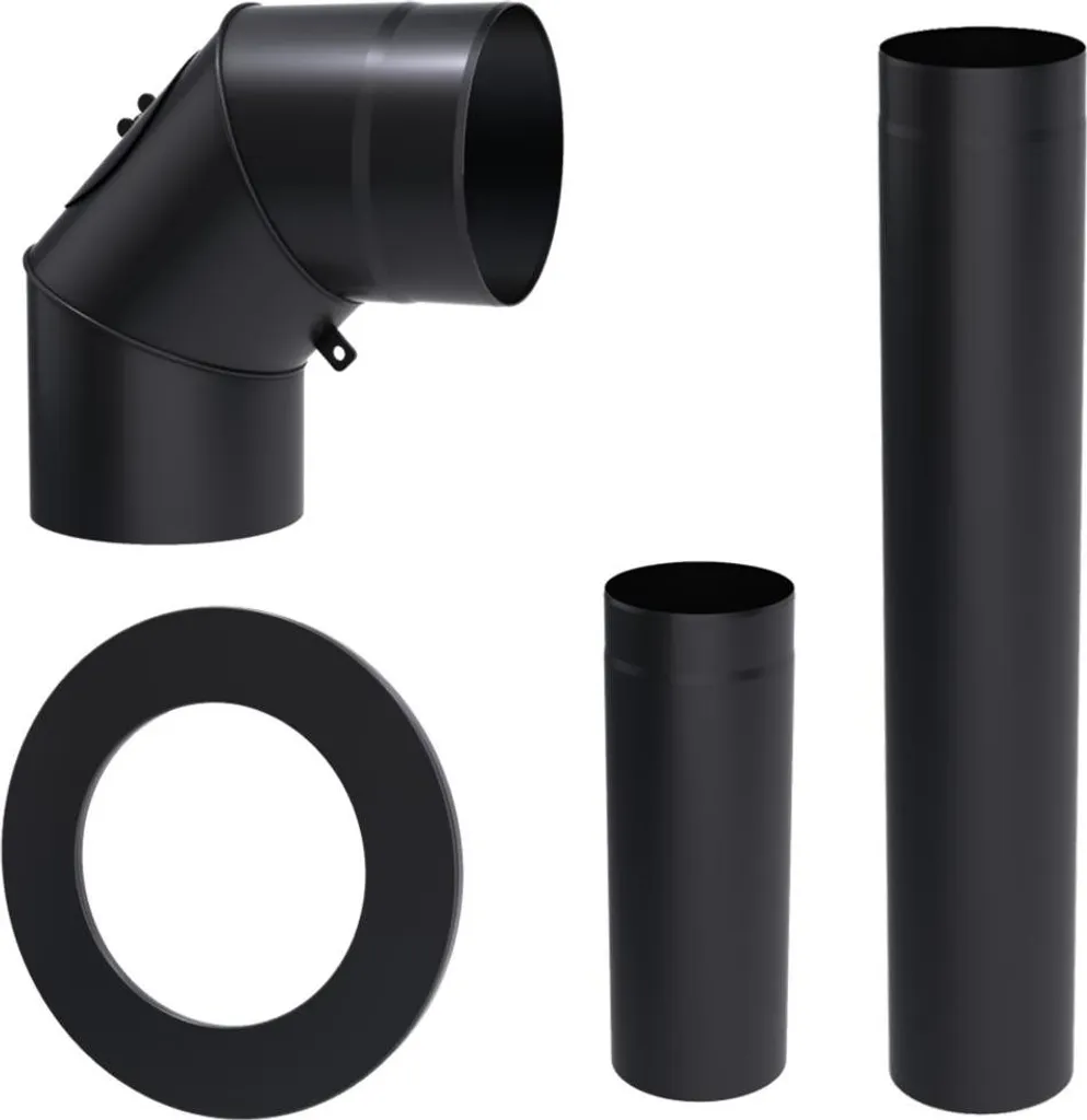 Tubo Camino FI 200 Acciaio Nero 2mm - Resistenza e Design Moderno