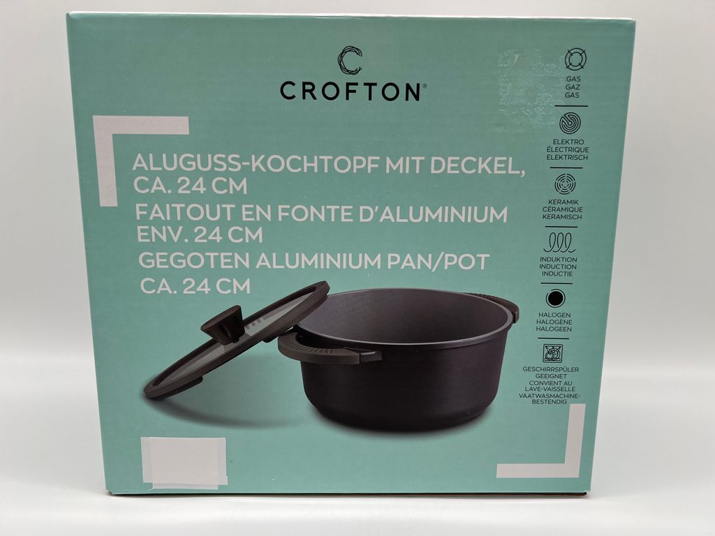 Crofton Aluguss Topf + Deckel Induktion 24 cm Produktbild 