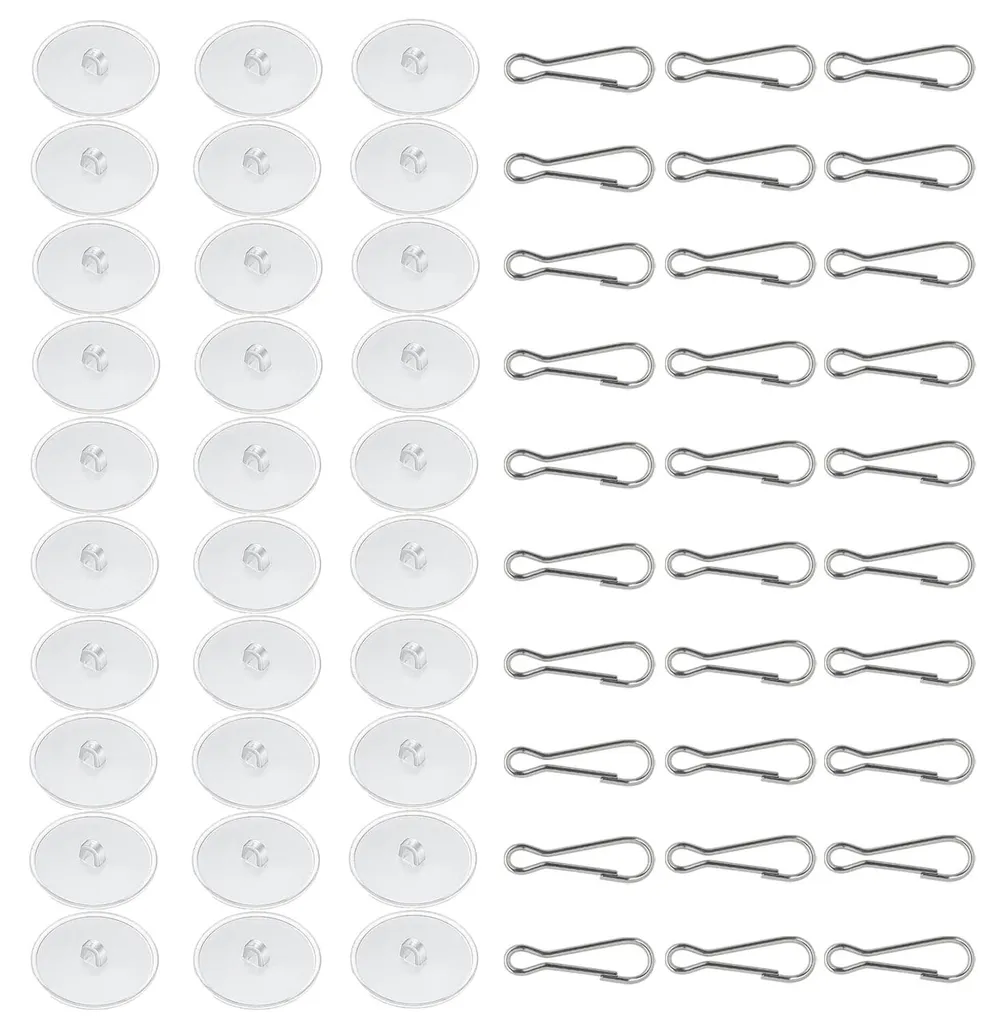 Lot de 30 crochets de plafond transparents adhésifs sans perçage muraux