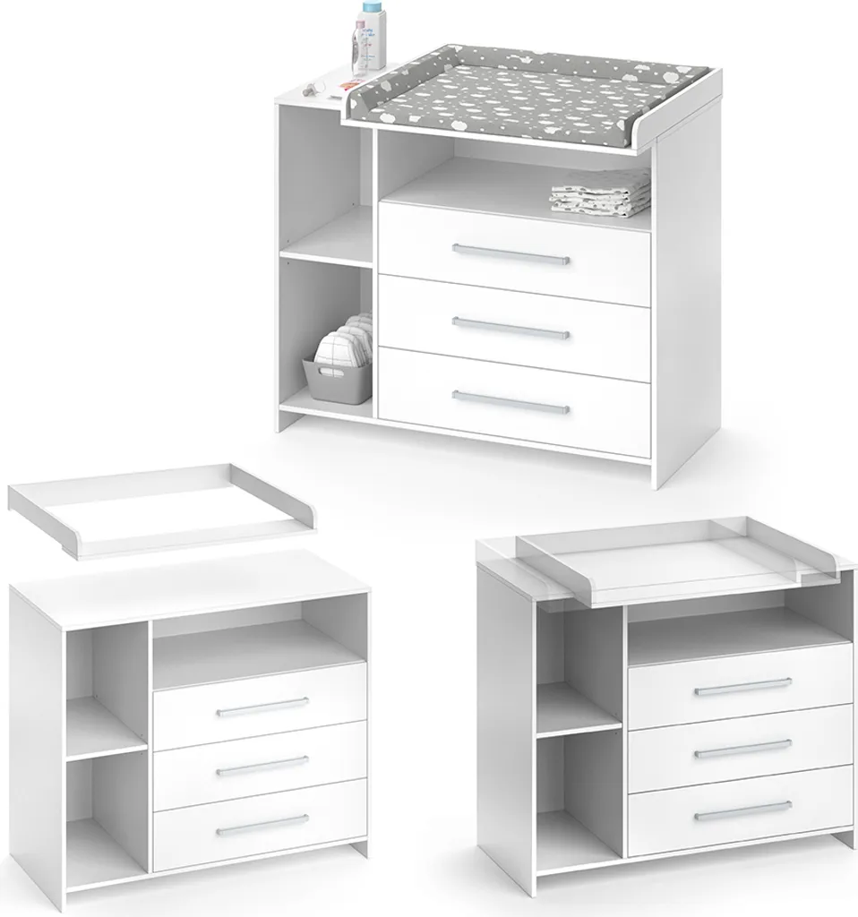 Commode à langer Vicco Oskar 29083 : rangement maxi pour petits espaces