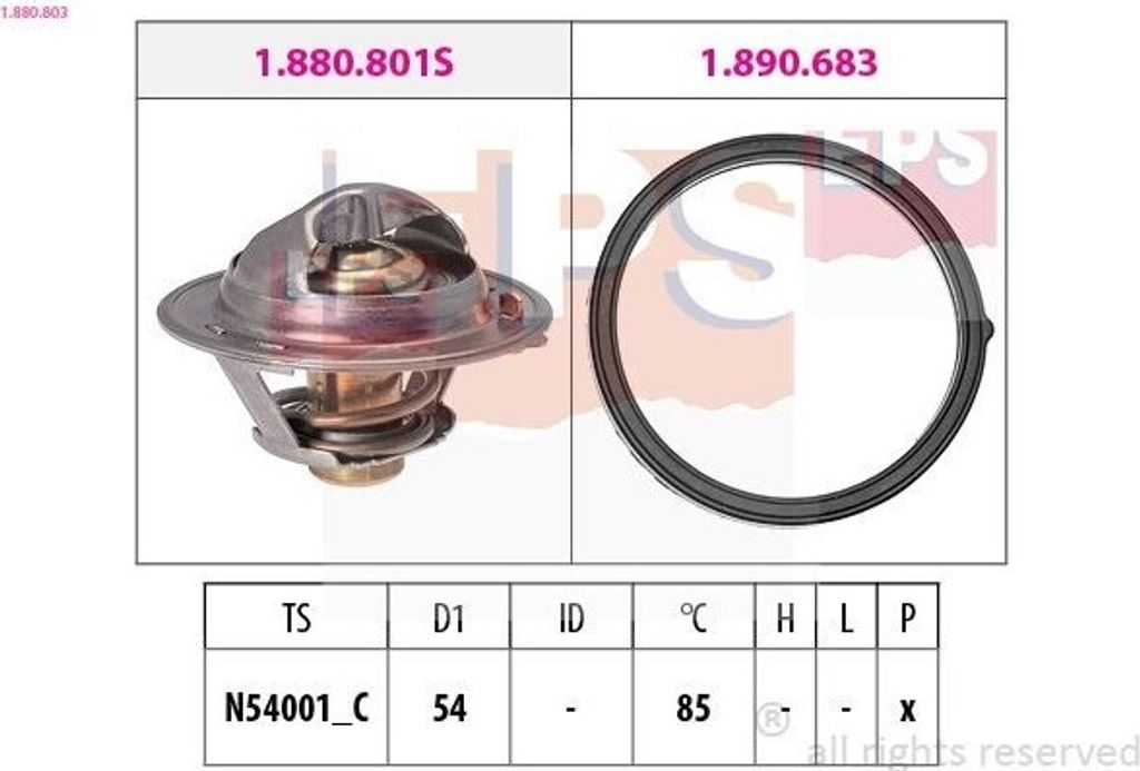 EPS Thermostat Kühlmittel 85°C für HYUNDAI ix35 (LM, EL, ELH) für KIA SPORTAGE (SL)