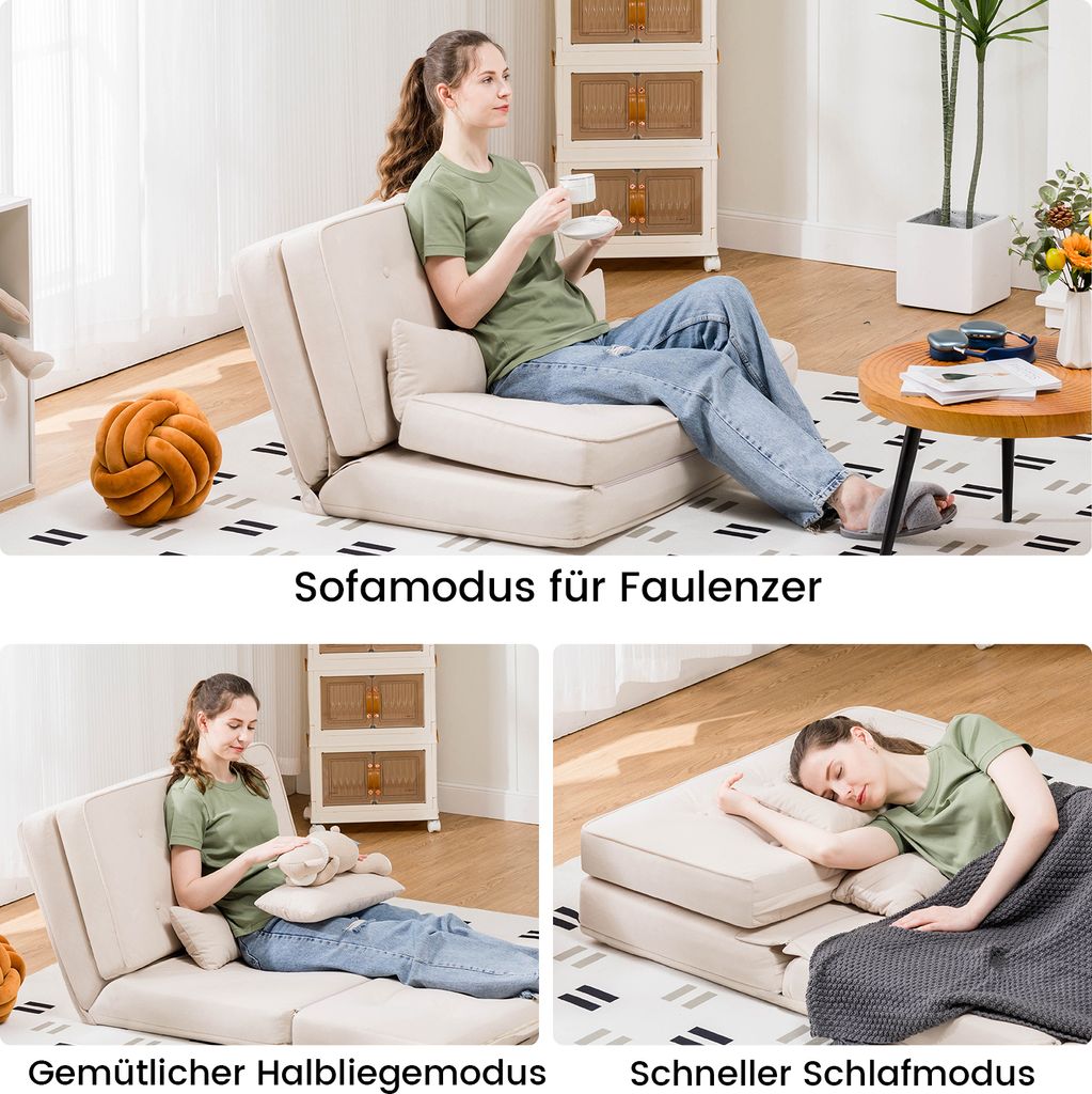 COMHOMA Relax fotel sofa podłogowa Rozkładany fotel Zdjęcie produktu 10