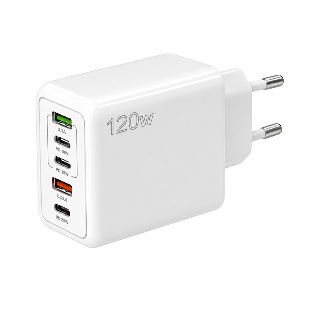 120W USB-C Schnellladegerät – 5-Port Schnellladeadapter (1x Produktbild 