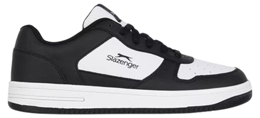 Slazenger - Sneaker für Damen, Leder, Flach GT17314 (41 EU) (Schwarz/Weiß)