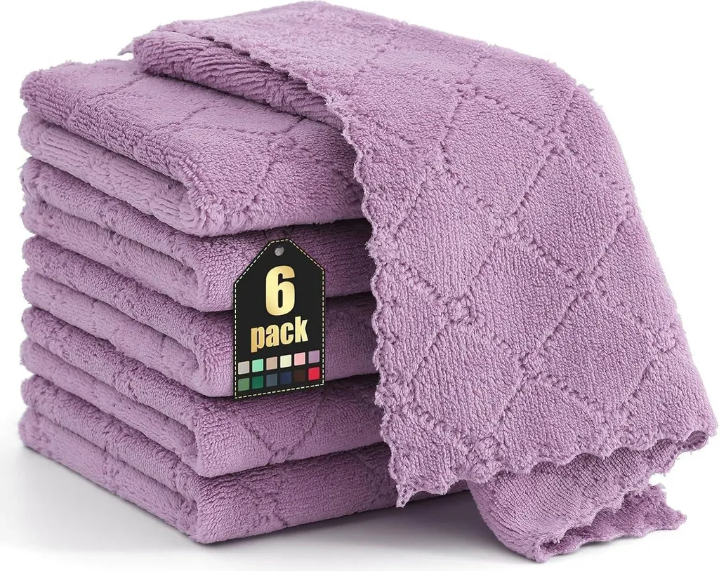 Microfibre 30x30 cm violette ultra-absorbante pour vitres et surfaces inox
