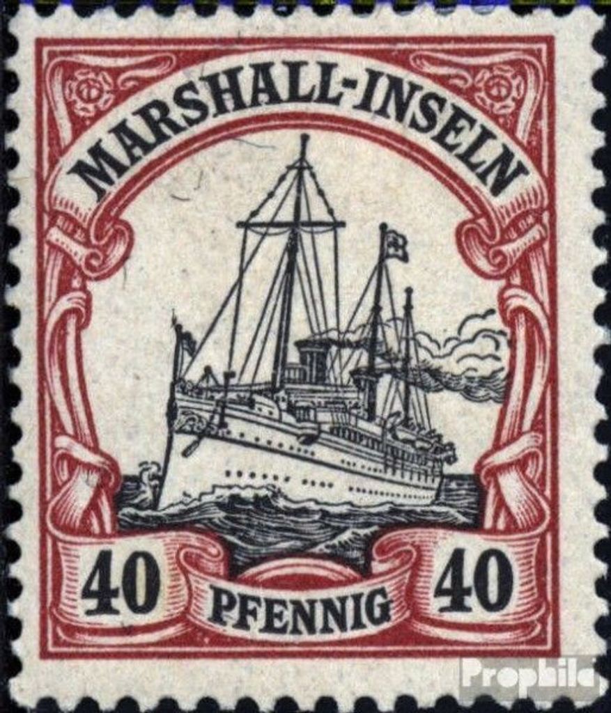 Briefmarken Marshall-Inseln (Dt. Kol.) 1901 Mi 19 mit Falz Schiff Kaiseryacht Hohenzollern