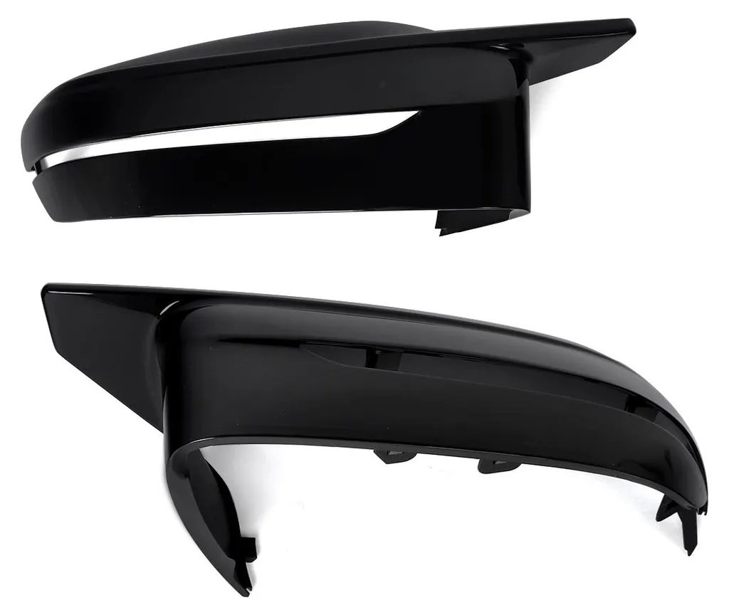 Coque rétroviseur ABS noir brillant finition miroir pour auto de luxe
