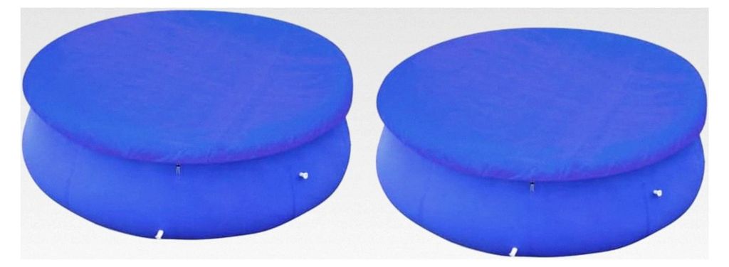Poolabdeckungen 2 Stück für runde Aufstellpools mit einem Durchmesser von 360-367 cm zur Erwärmung des Poolwassers