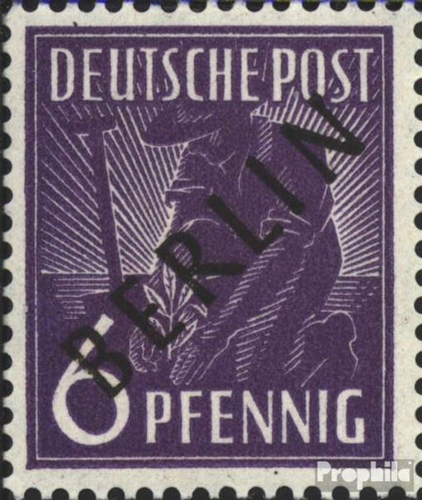 Briefmarken Berlin (West) 1948 Mi 2 mit Falz Schwarzaufdruck