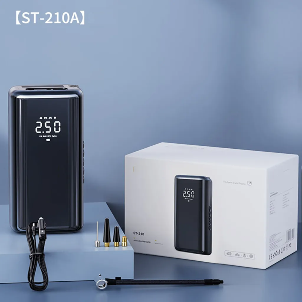 Mini compresseur 4500mAh 150 PSI avec arrêt automatique et écran digital - 2