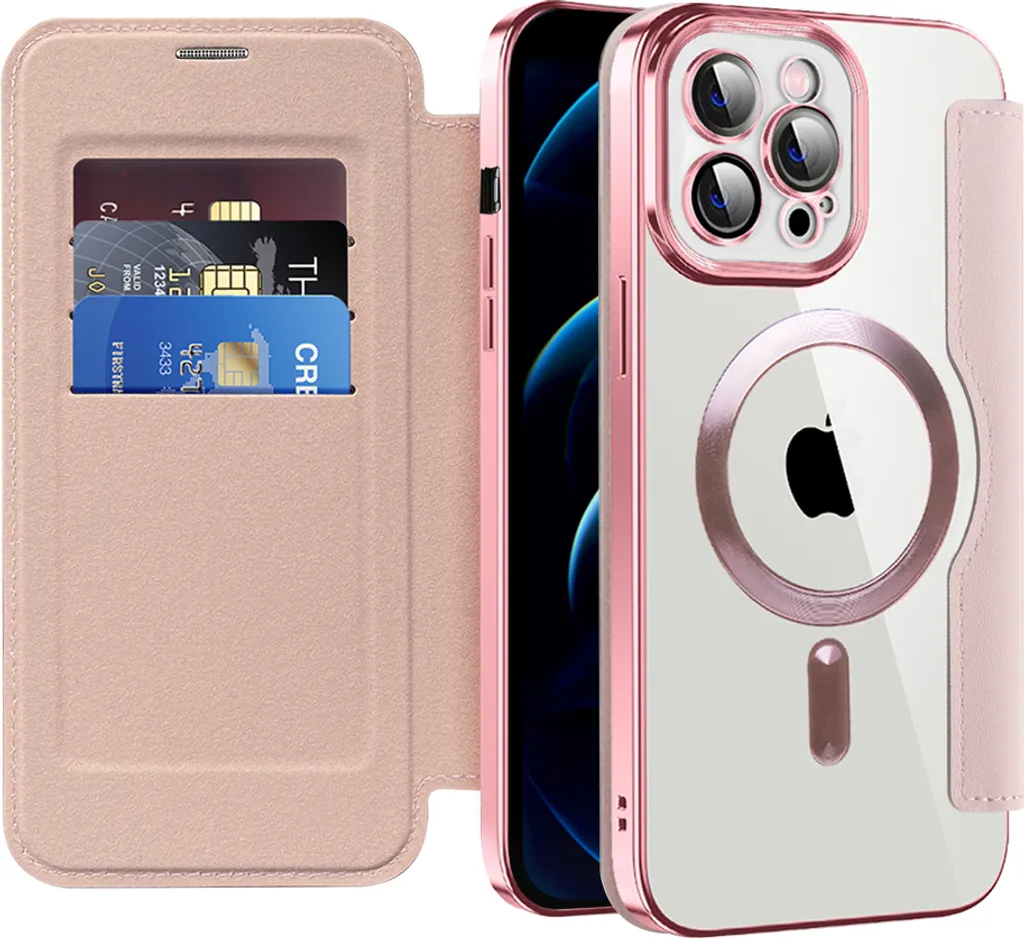 Offerta Custodia MagSafe iPhone 12 Pro Max Portacarte Rosa