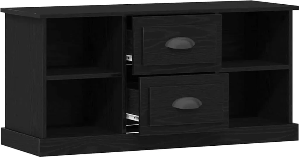 SYFAX™ Mobile TV Rovere Nero 99,5 x 35,5 x 48 cm Legno multistrato