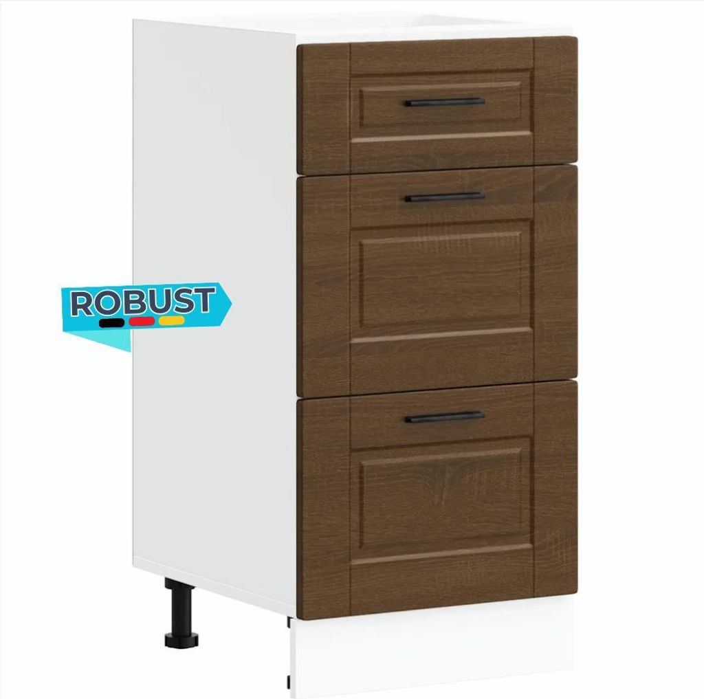 Küchenunterschrank SAMU Braun Eichen-Optik 40x46x81,5 cm | Küche Unterschrank mit Schublade