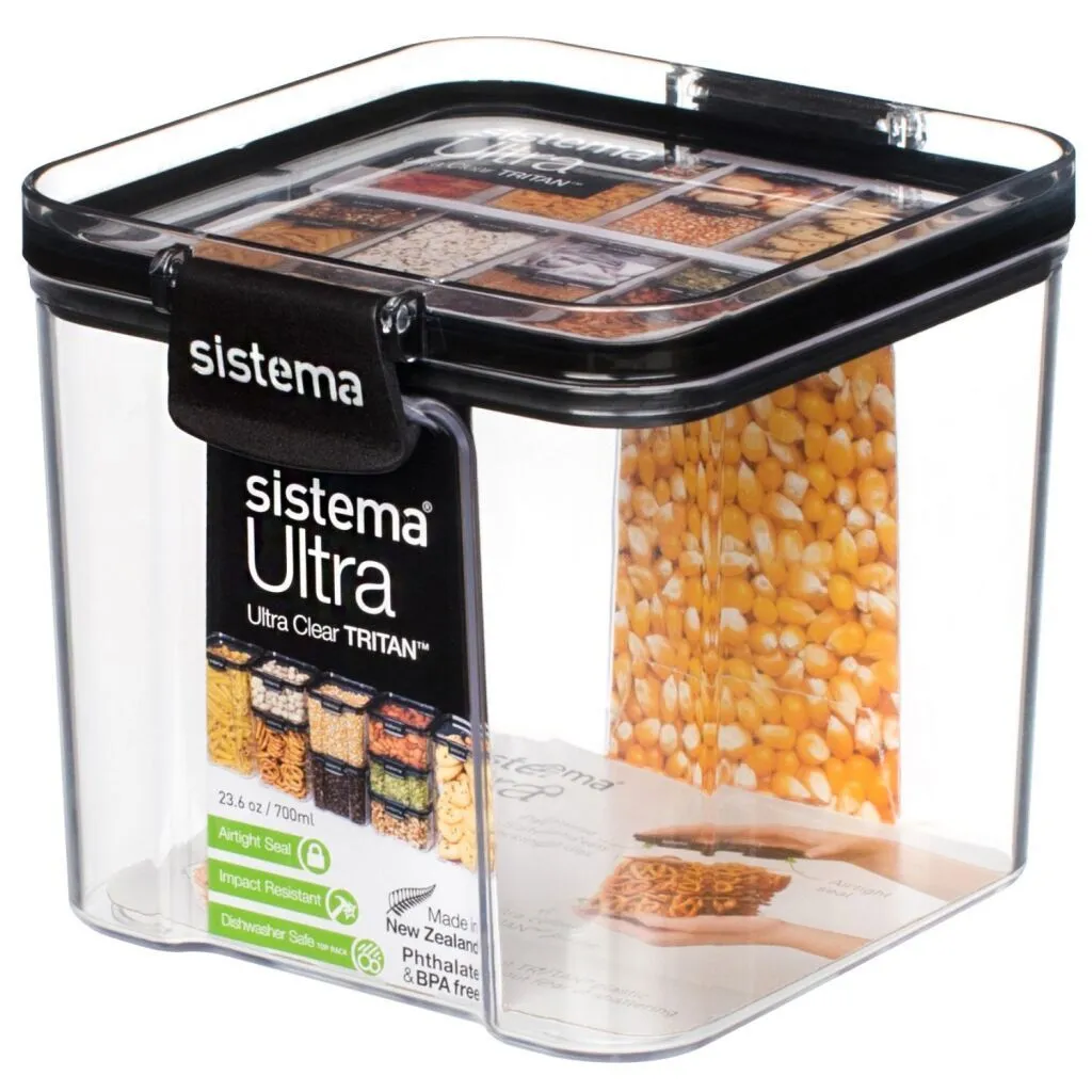 Sistema Tritan Square 700 ml - Boîte de conservation robuste noir