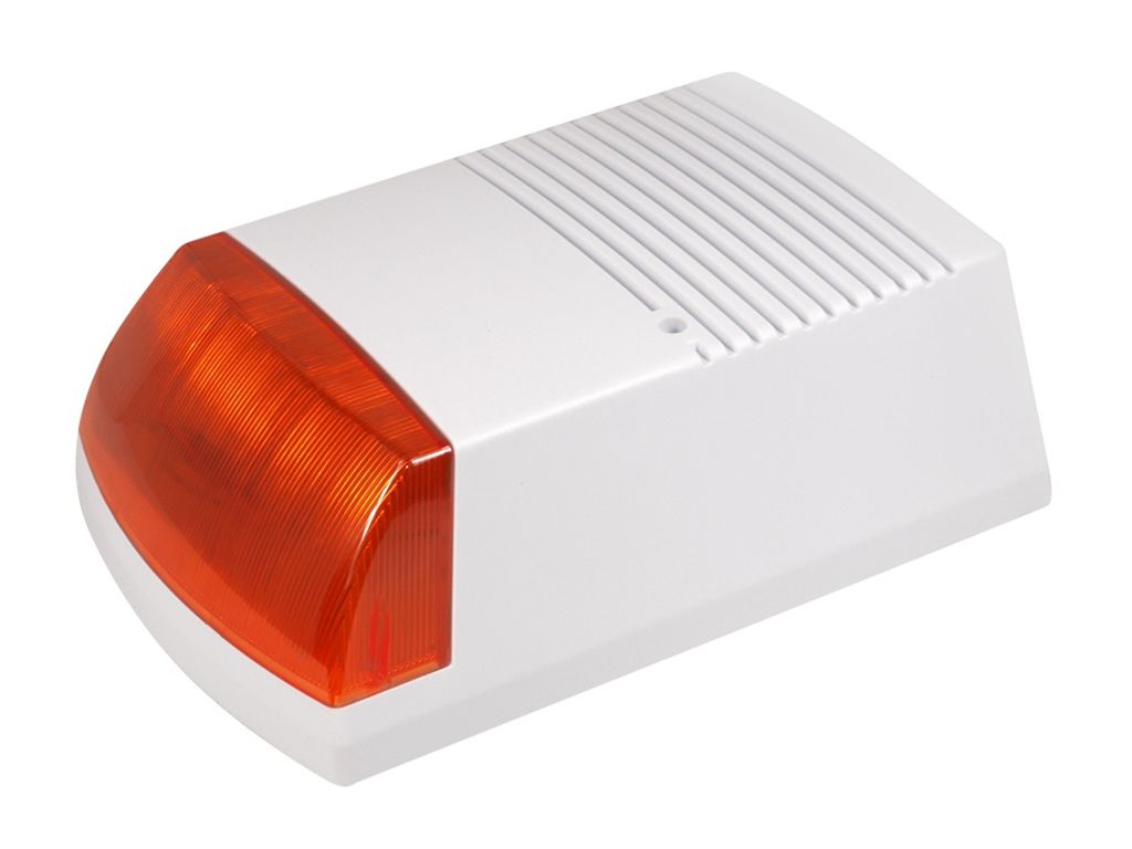 VisorTech Alarmanlage Dummy: Alarmsirenen Attrappe mit Solar & Blinklicht,  IP44 (Alarm Dummy)