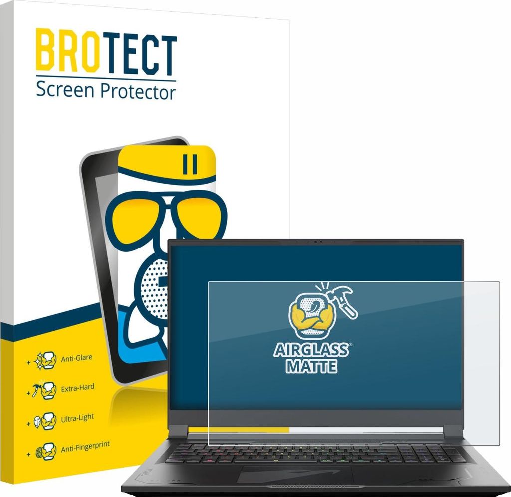 BROTECT Entspiegelungs Schutzglas für Gigabyte AORUS 17 2024 Schutzfolie Panzer Folie Glas Display Schutz matt