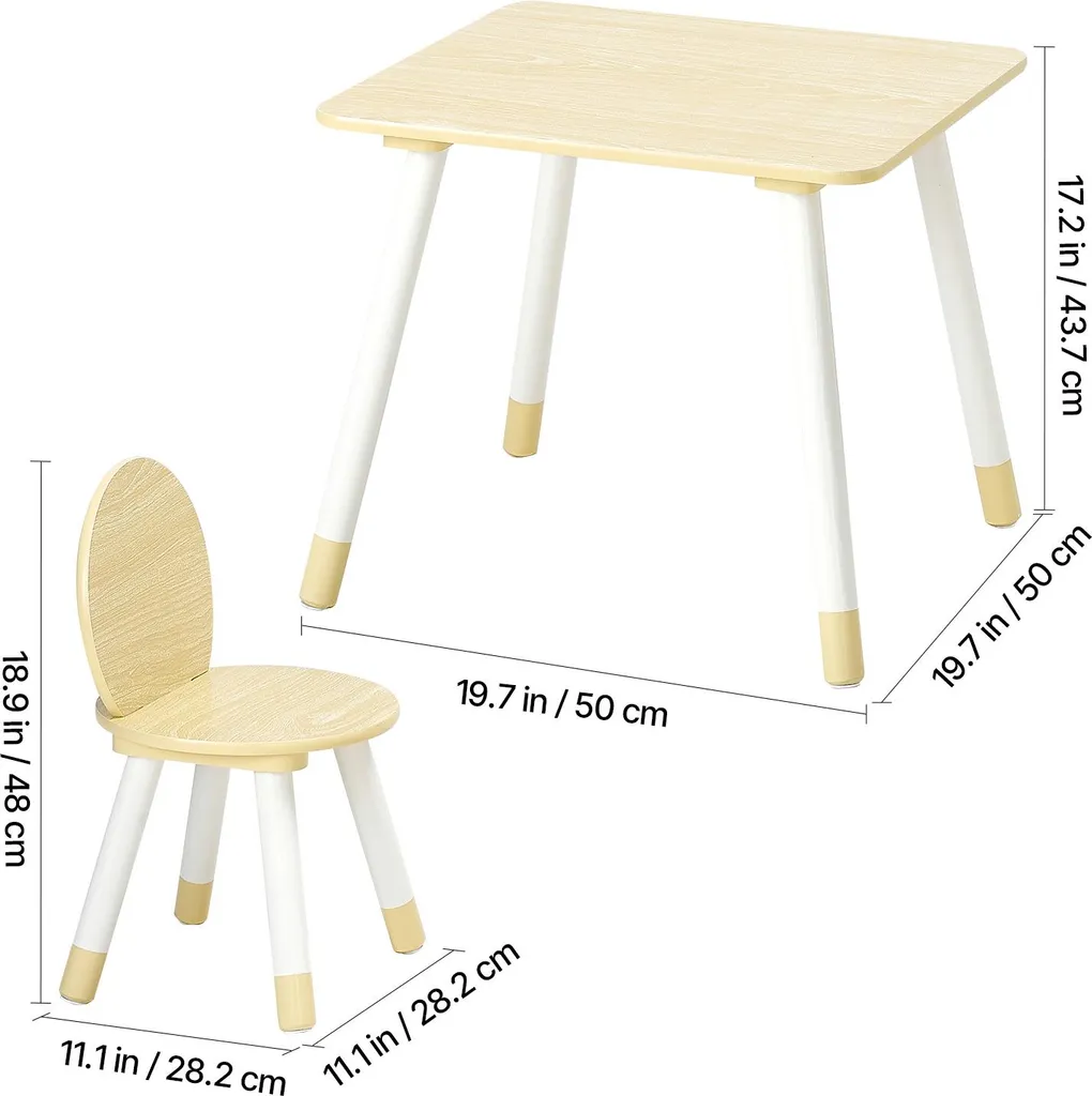 Ensemble Table et Chaises pour Enfant avec Surface Dessin Effaçable - 8