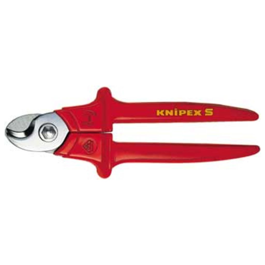 Kabelschere L.230mm Kopf pol.VDE Ku.umspritzt KNIPEX