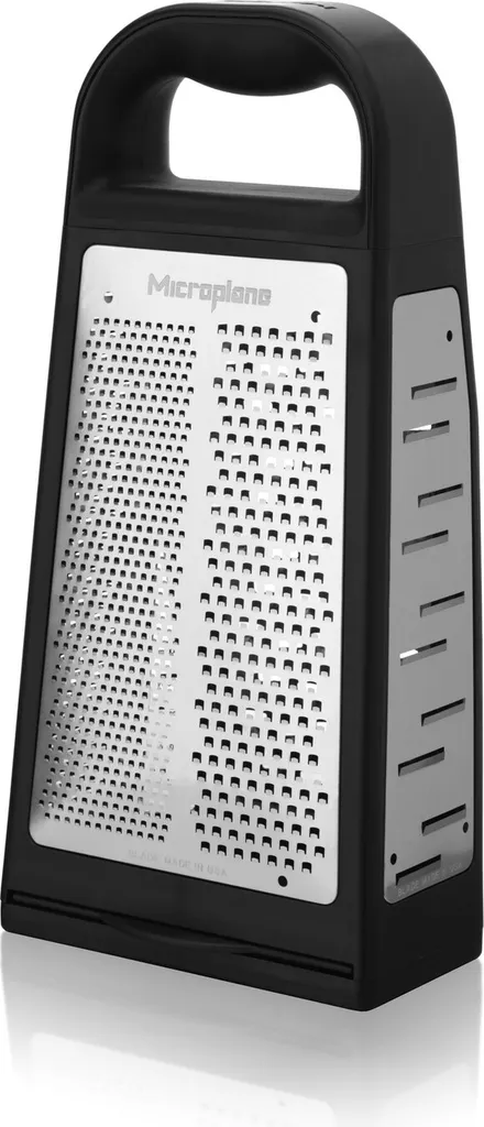 Grattugia Quadrata 27cm Acciaio Inox con Base Antiscivolo Nera - Shop