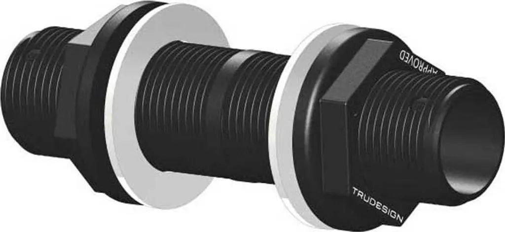 Raccord tube fileté passage de cloison pour montage de socle de lampe