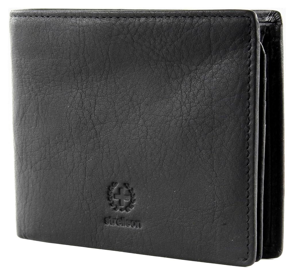 Herren Geldbeutel, Portemonnaie, Blackwall Corbin Billfold H7 aus Leder, Schwarz