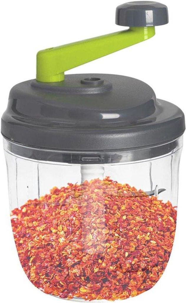 Handgehakte Keukenhakker mit Roterender Geschwindigkeit - Geschikt für Gemüse, Fleisch, Noten - Handbetriebener Hackselaar mit Metallbak - 1 Stü...